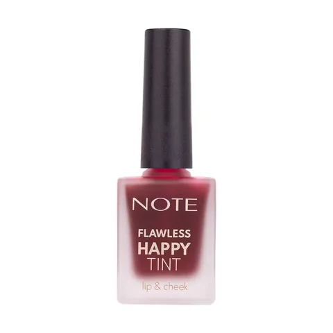 Note Flawless Happy Tint Lip &amp; Cheek Lip And Cheek Color Liquid Blush 02 wild Cherry