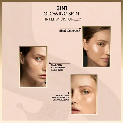 Note 3 in 1 glowing Skin Tinted Moisturizer 50 spf Luminous Brightening Cream