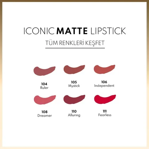 Note Iconic Matte Lipstick 104