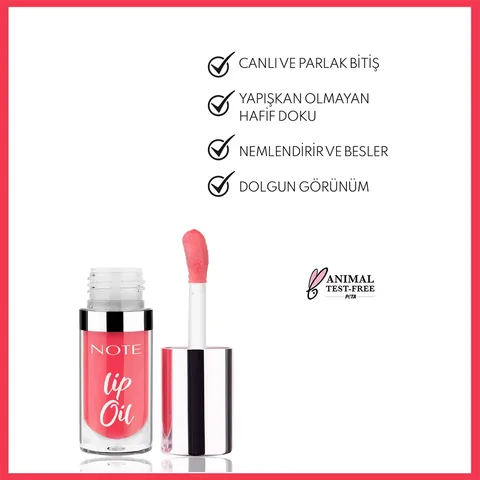 Note Lip Oil Moisturizing And Shining Lip Care Oil 10 baby Pink Pink