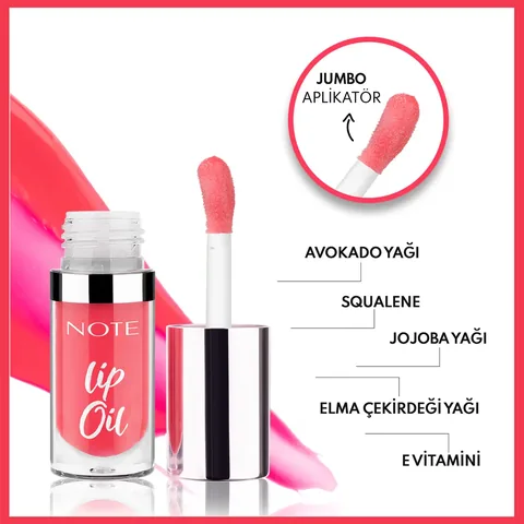 Note Lip Oil Moisturizing And Shining Lip Care Oil 10 baby Pink Pink