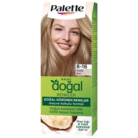 Palette Naturfarben Haarfarbe 8-16 Aschblond, Angereicherte Formel