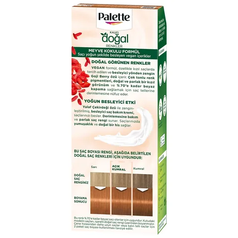 Palette باليت صبغة شعر طبيعية دائمة 9-7 نحاسي فاتح طبيعي