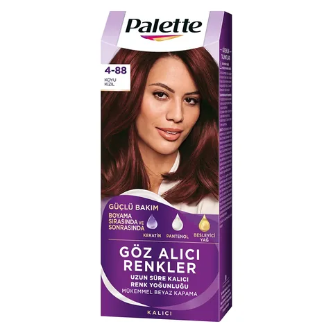 Palette Haarfarbe 4-88 Dunkelrot - Intensive Farbe & Glanz