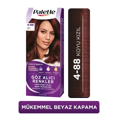 Palette لوحة ألوان جذابة لصبغ الشعر 4-88 أحمر غامق