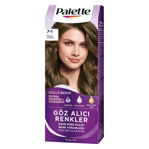 Vibrant 7-1 Aschblond Haarfarbe mit Triple Care Formel