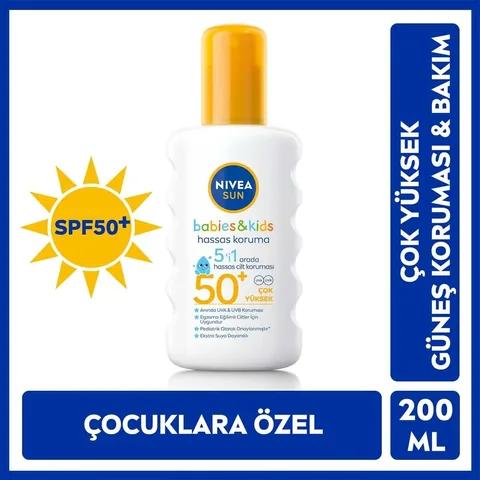 Nivea Sun SPF50 Sensitive Sun Protection Body Spray for Children 200 ml