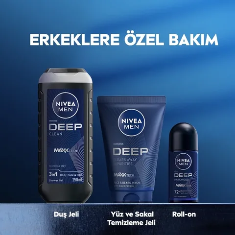 Гель для умывания лица и бороды Nivea Deep Dimension 100 мл