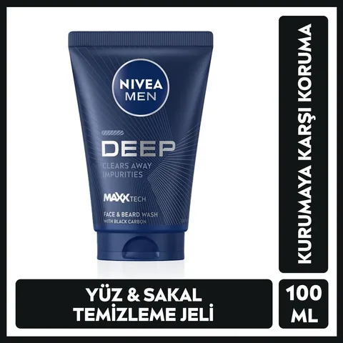 Гель для умывания лица и бороды Nivea Deep Dimension 100 мл