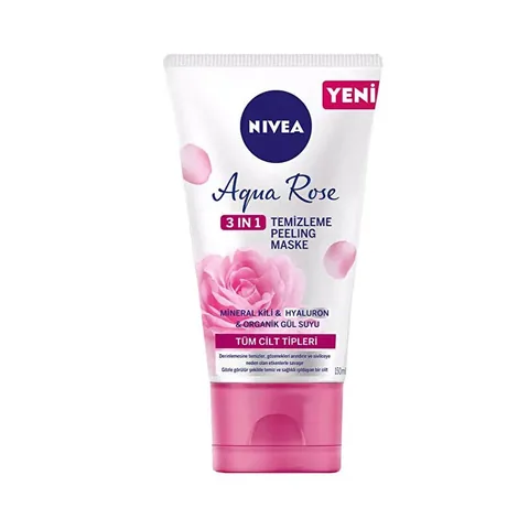 Nivea Aqua Rose 3-in-1 Reinigungs- und Peelingmaske 150 ml