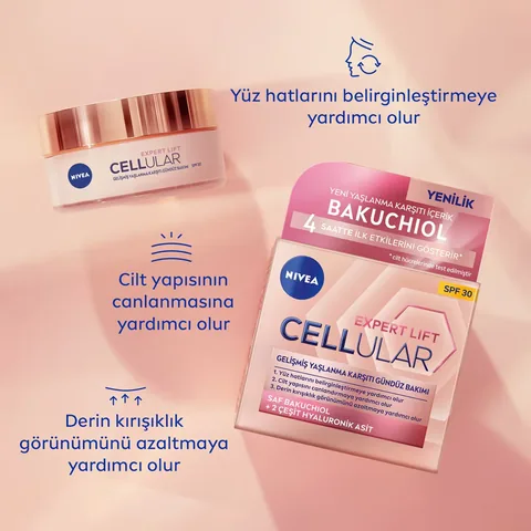 Крем для лица Nivea Cellular Expert Lift с бакучиолом и гиалуроновой кислотой 1 шт.