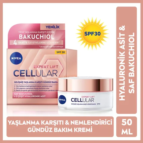 Крем для лица Nivea Cellular Expert Lift с бакучиолом и гиалуроновой кислотой 1 шт.