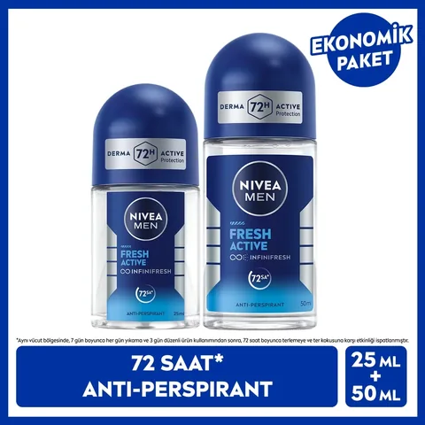 NIVEA مجموعة نيفيا فريش رول أون 50 مل ورول أون 25 مل