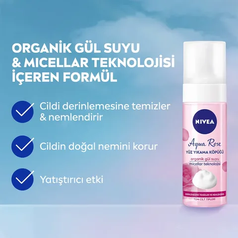 Nivea Aqua Rose Face Wash Foam 150 ml