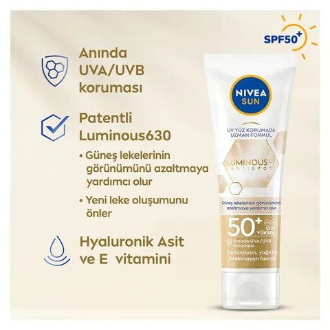Крем для загара Nivea Sun Luminous630 против пятен SPF 50 40 мл