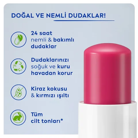 NIVEA كريم نيفيا للعناية بالشفاه بنكهة الكرز 4.8 جرام