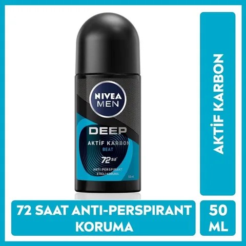 Nivea Men Deep Beat Black Carbon Roll-On 50ml
