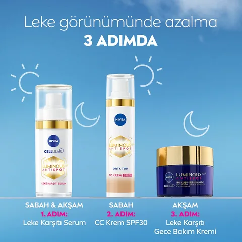 Nivea Luminous 630 Anti Spot Spf 30 CC Cream Medium Tone 40 ml