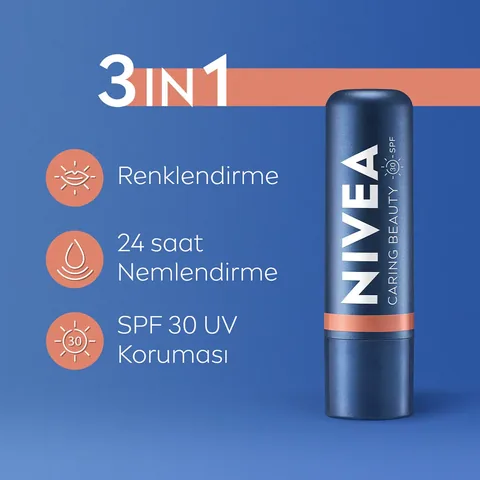 Nivea Pflegende Schönheit Nude Lippenpflegecreme SPF30 - 4,8g