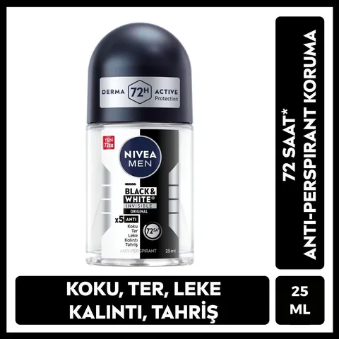 Дезодорант-спрей Nivea Men "Глубинное измерение" 150 мл и мини-роликовый дезодорант "Черное и белое Невидимый оригинал" 25 мл, 72 часа антиперспирант