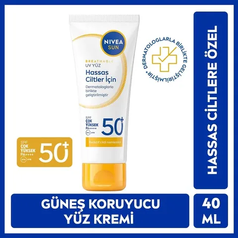 Nivea Sun Sensitive Soothing Moisturizing Sun Face Cream SPF 50 Very High Sun Protection 50 ml