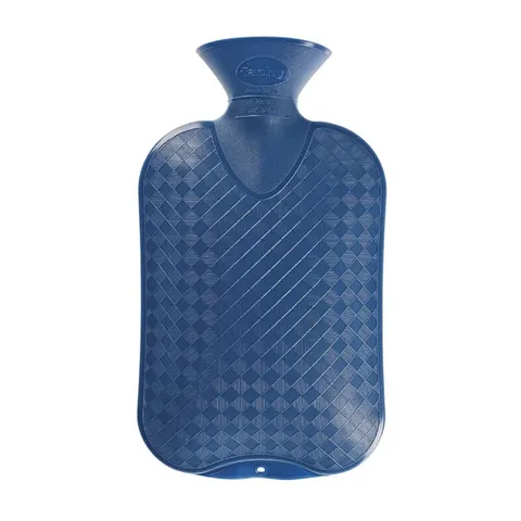 Fashy Termofor Hot Water Bottle - Plain Blue 2L