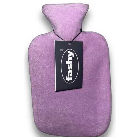 Fashy Lilac Hot Water Bag Termophor With Fleece Cover - 2 l