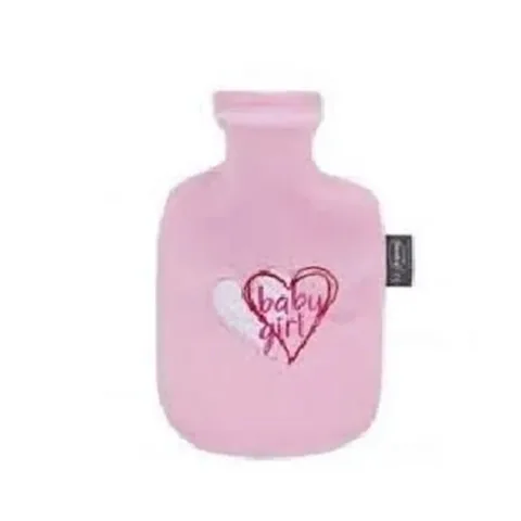 Fashy Covered Child's Hot Water Bottle - Pink 0.8 L