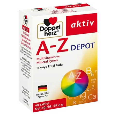 دوبل هيرز أكتيف أ-ز ديبوت متعدد الفيتامينات 40 قرص Doppel Herz