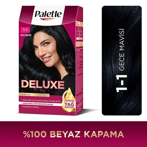 Palette صبغة شعر باليت ديلوكس 1-1 أزرق منتصف الليل