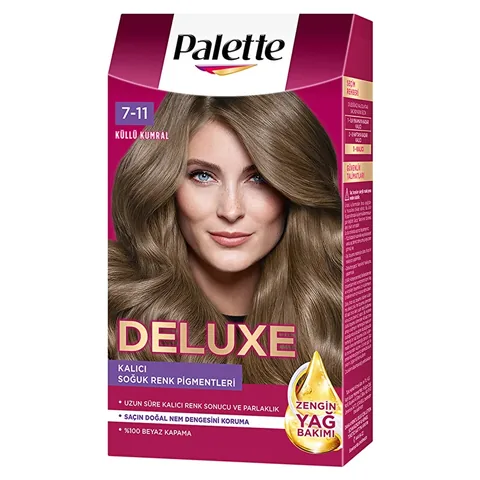 Palette Deluxe 7-11 Aschblond Haarfarbe mit Glanz und Pflege