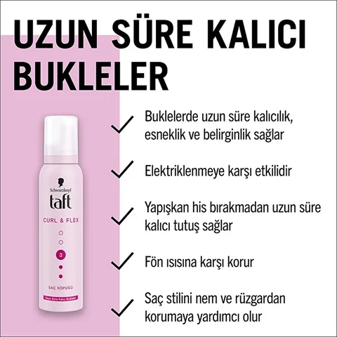 Taft Curl & Flex Hair Mousse 150 ml