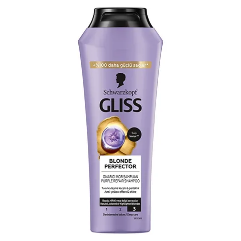 Gliss شامبو جليس بلوند بيرفيكتور المضاد للبرتقالي البنفسجي 250 مل