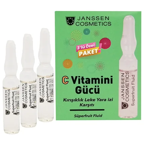 Janssen Cosmetics أمبولات فيتامين سي لتفتيح البشرة من جانسن كوزماتيكس، عبوة من 3 قطع