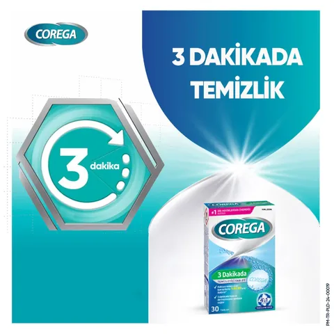 Corega Denture Cleaner Tablet (30 Tablet)