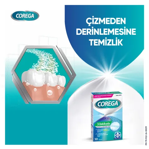 Corega Denture Cleaner Tablet (30 Tablet)
