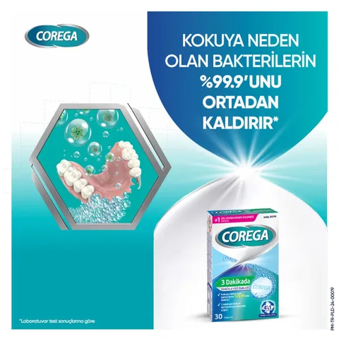 Corega Denture Cleaner Tablet (30 Tablet)
