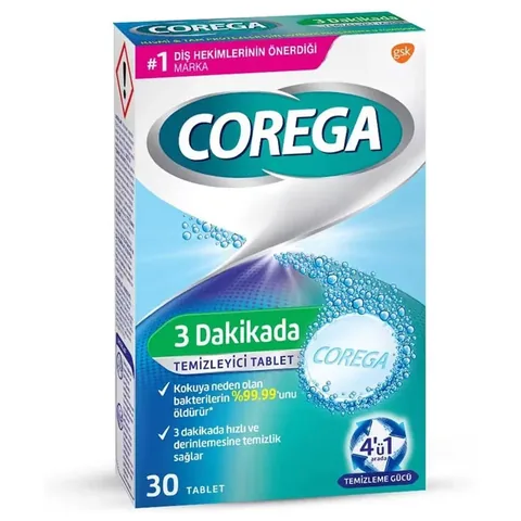 Corega Denture Cleaner Tablet (30 Tablet)