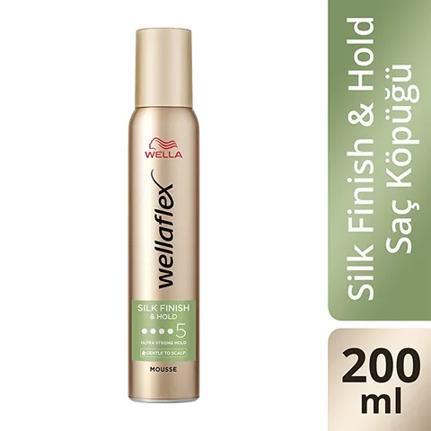 Wella Wellaflex Silk Finish &amp; Hold Hair Mousse Ultra Strong Hold 200 ml - 5/5 hold
