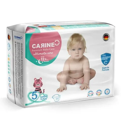 Carine Premium Baby Diaper Size 5 - Junior 31 pcs