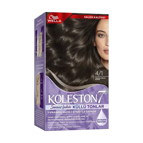 Wella Koleston 7 kit Infinite Luminous Ash Shades 4/1 mysterious Ash Brown