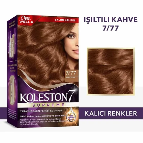 Wella Koleston Supreme 7/77 Schimmerndes Braun Haarfärbeset