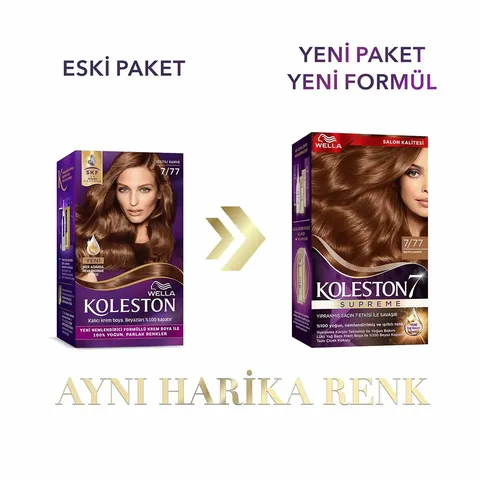 Wella Koleston Supreme 7/77 Schimmerndes Braun Haarfärbeset