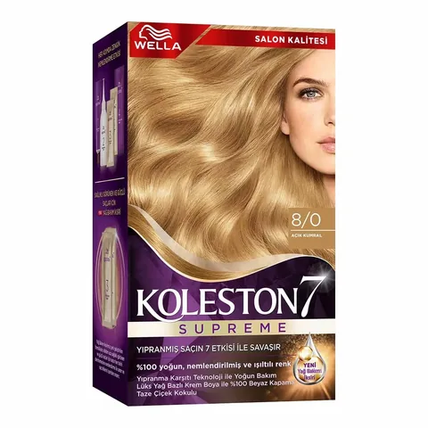 Краска для волос Wella Koleston Supreme 8/0 светлый блондин