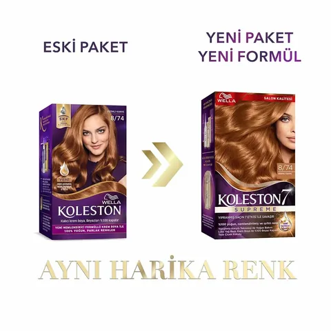 Koleston صبغة شعر كولستون ويلا سوبريم 8/74 بني غامض، قطعة واحدة