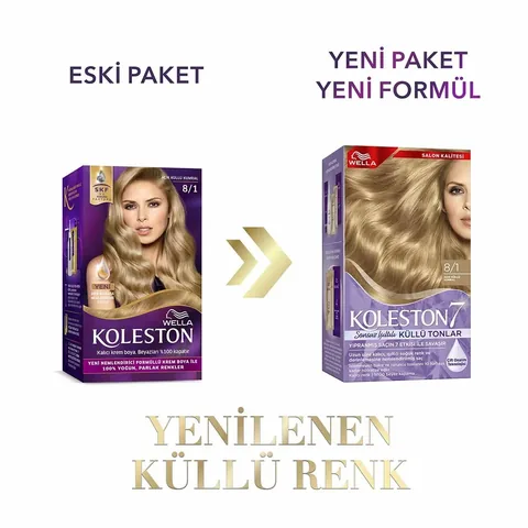 Wella Koleston صبغة شعر ويلا كولستون سوبريم 8/1 أشقر رمادي فاتح (درجات رمادية لامعة لا نهائية)