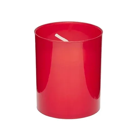 Rubin Licht Rote Schutzkerzen - 4er Pack