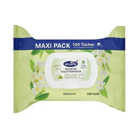 Alouette Deluxe Feuchttücher mit Aloe & Allantoin, 100'