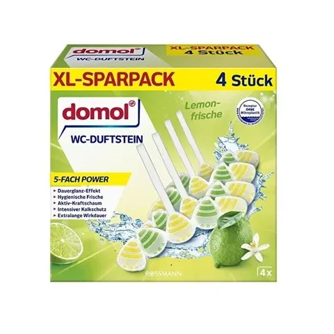 Domol Zitronenfrischer WC-Geruchsblock - 4x55g