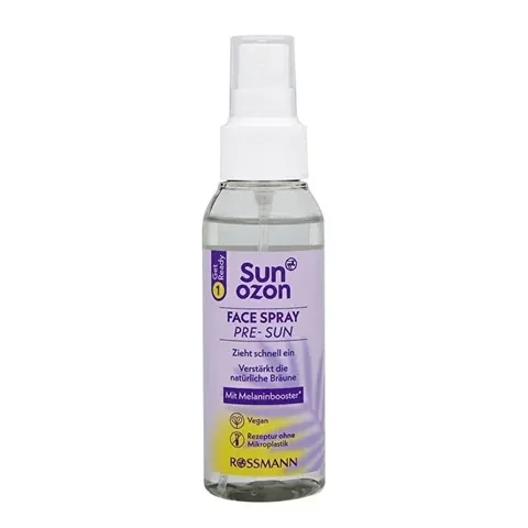 Sunozon Lila Pre-Sun Gesichtsspray - Vegane Bräunungsunterstützung 100ml